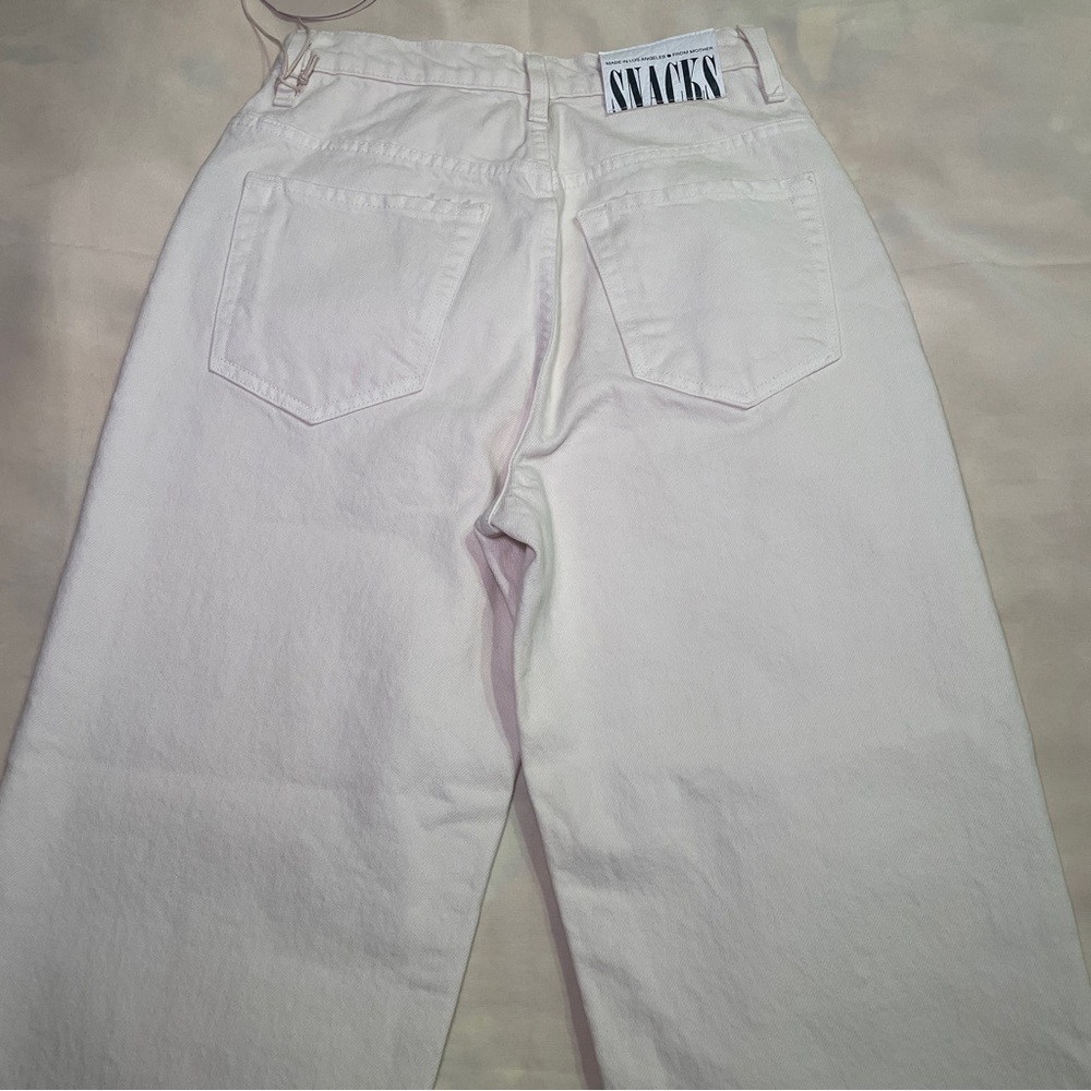 NEW! MOTHER- Snacks! High Waisted Double Stack Ankle Jeans Natural Size 25 - Picture 7 of 11